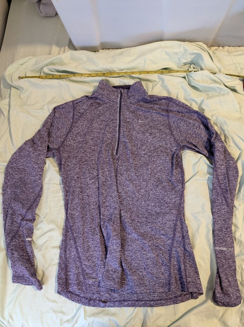 Nike Dri-FIT Heathered Purple Zip Pullover